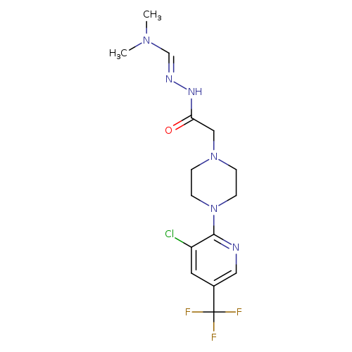 2-{4-[3-chloro-5-(trifluoromethyl)pyridin-2-yl]piperazin-1-yl}-N'-[(1E)-(dimethylamino)methylidene]acetohydrazide