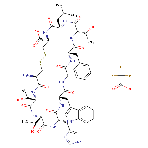 H-Cys-Thr-Thr-His-Trp-Gly-Phe-Thr-Leu-Cys-OH, (Disulfide bond)