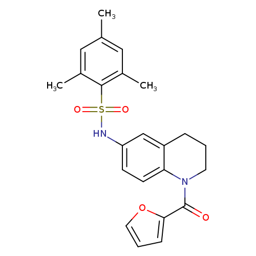 N-[1-(furan-2-carbonyl)-1,2,3,4-tetrahydroquinolin-6-yl]-2,4,6-trimethylbenzene-1-sulfonamide