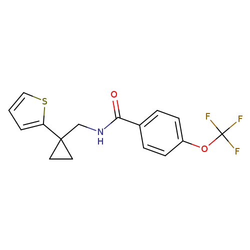 N-{[1-(thiophen-2-yl)cyclopropyl]methyl}-4-(trifluoromethoxy)benzamide