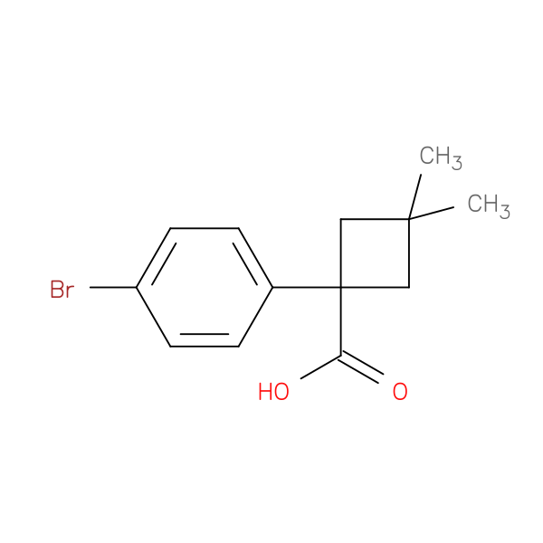 1-(4-bromophenyl)-3,3-dimethylcyclobutane-1-carboxylic acid