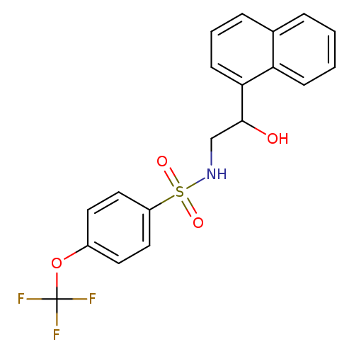N-[2-hydroxy-2-(naphthalen-1-yl)ethyl]-4-(trifluoromethoxy)benzene-1-sulfonamide