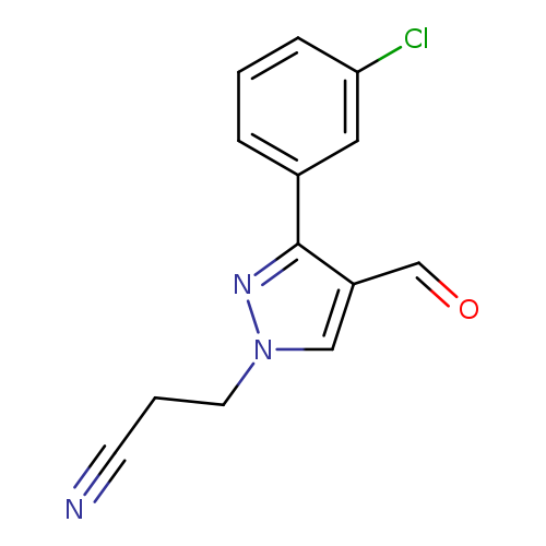 3-[3-(3-chlorophenyl)-4-formyl-1H-pyrazol-1-yl]propanenitrile