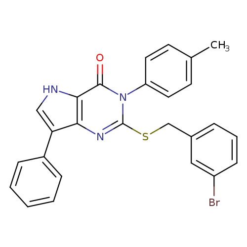 2-{[(3-bromophenyl)methyl]sulfanyl}-3-(4-methylphenyl)-7-phenyl-3H,4H,5H-pyrrolo[3,2-d]pyrimidin-4-one