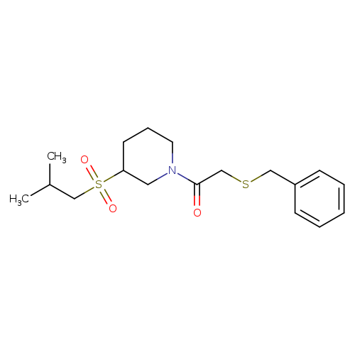 2-(benzylsulfanyl)-1-[3-(2-methylpropanesulfonyl)piperidin-1-yl]ethan-1-one