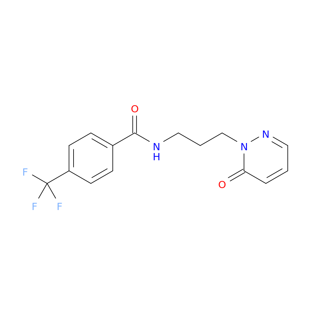 N-[3-(6-oxo-1,6-dihydropyridazin-1-yl)propyl]-4-(trifluoromethyl)benzamide