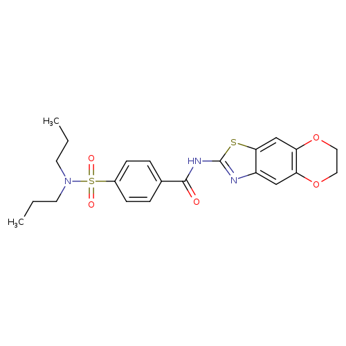 N-{10,13-dioxa-4-thia-6-azatricyclo[7.4.0.0^{3,7}]trideca-1,3(7),5,8-tetraen-5-yl}-4-(dipropylsulfamoyl)benzamide