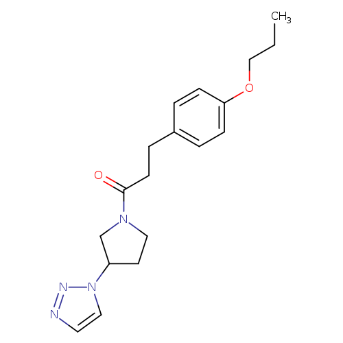3-(4-propoxyphenyl)-1-[3-(1H-1,2,3-triazol-1-yl)pyrrolidin-1-yl]propan-1-one