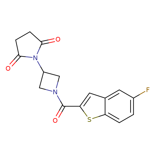 1-[1-(5-fluoro-1-benzothiophene-2-carbonyl)azetidin-3-yl]pyrrolidine-2,5-dione