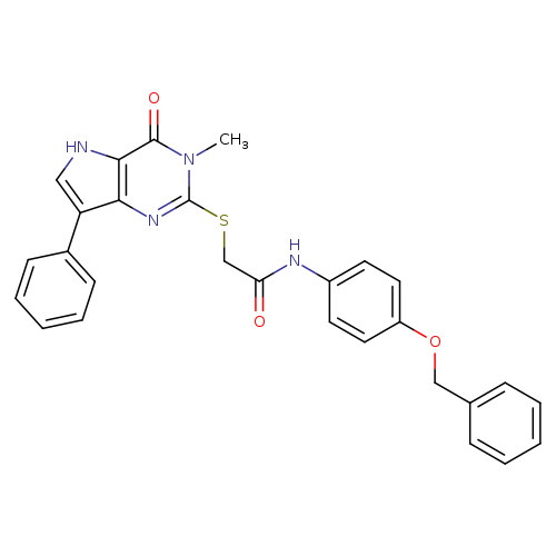 N-[4-(benzyloxy)phenyl]-2-({3-methyl-4-oxo-7-phenyl-3H,4H,5H-pyrrolo[3,2-d]pyrimidin-2-yl}sulfanyl)acetamide