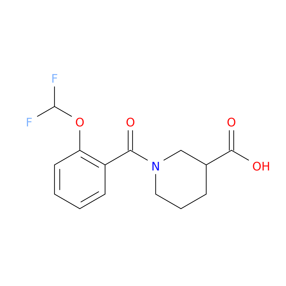 1-[2-(Difluoromethoxy)benzoyl]piperidine-3-carboxylic acid