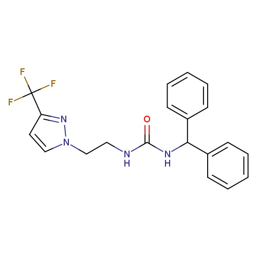 1-(diphenylmethyl)-3-{2-[3-(trifluoromethyl)-1H-pyrazol-1-yl]ethyl}urea