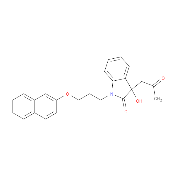 3-hydroxy-1-[3-(naphthalen-2-yloxy)propyl]-3-(2-oxopropyl)-2,3-dihydro-1H-indol-2-one