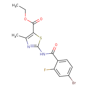 ethyl 2-(4-bromo-2-fluorobenzamido)-4-methyl-1,3-thiazole-5-carboxylate