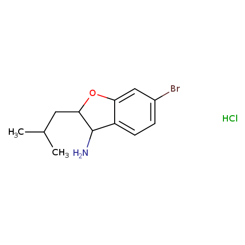6-bromo-2-(2-methylpropyl)-2,3-dihydro-1-benzofuran-3-amine hydrochloride, Mixture of diastereomers