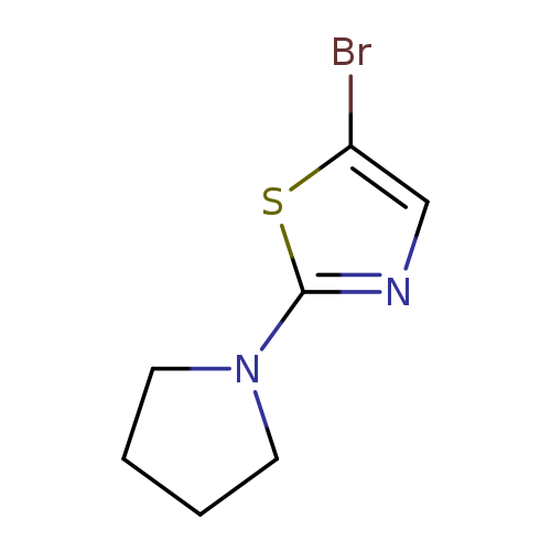 5-Bromo-2-pyrrolidinothiazole