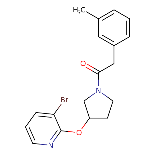 1-{3-[(3-bromopyridin-2-yl)oxy]pyrrolidin-1-yl}-2-(3-methylphenyl)ethan-1-one