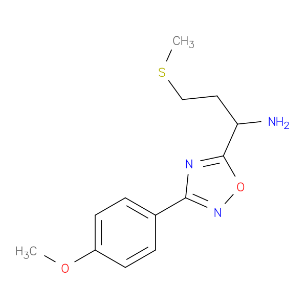 1-(3-(4-Methoxyphenyl)-1,2,4-oxadiazol-5-yl)-3-(methylthio)propan-1-amine