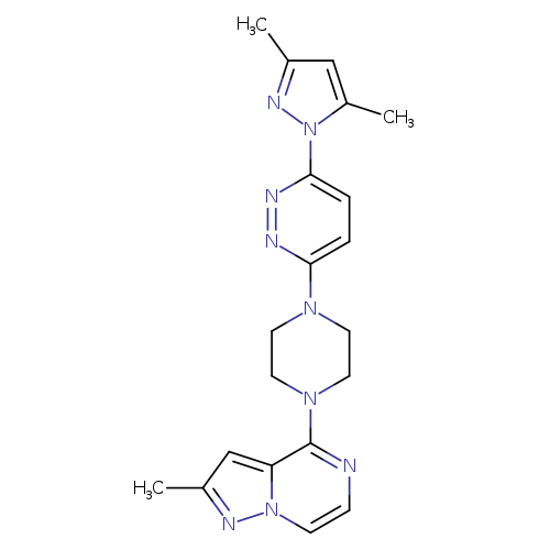 3-(3,5-dimethyl-1H-pyrazol-1-yl)-6-(4-{2-methylpyrazolo[1,5-a]pyrazin-4-yl}piperazin-1-yl)pyridazine