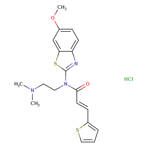 (2E)-N-[2-(dimethylamino)ethyl]-N-(6-methoxy-1,3-benzothiazol-2-yl)-3-(thiophen-2-yl)prop-2-enamide hydrochloride