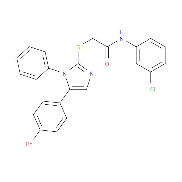 2-{[5-(4-bromophenyl)-1-phenyl-1H-imidazol-2-yl]sulfanyl}-N-(3-chlorophenyl)acetamide