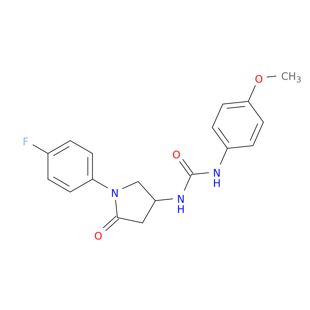3-[1-(4-fluorophenyl)-5-oxopyrrolidin-3-yl]-1-(4-methoxyphenyl)urea