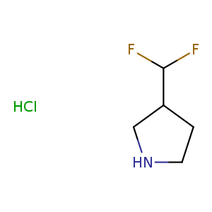Pyrrolidine, 3-(difluoromethyl)-, hydrochloride (1:1)