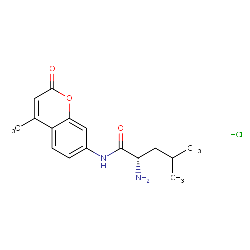 Pentanamide, 2-​amino-​4-​methyl-​N-​(4-​methyl-​2-​oxo-​2H-​1-​benzopyran-​7-​yl)​-​, hydrochloride (1:1)​, (2S)​-