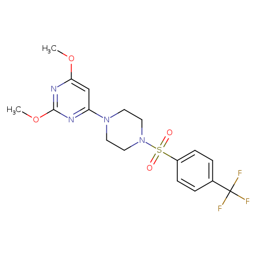 2,4-dimethoxy-6-{4-[4-(trifluoromethyl)benzenesulfonyl]piperazin-1-yl}pyrimidine