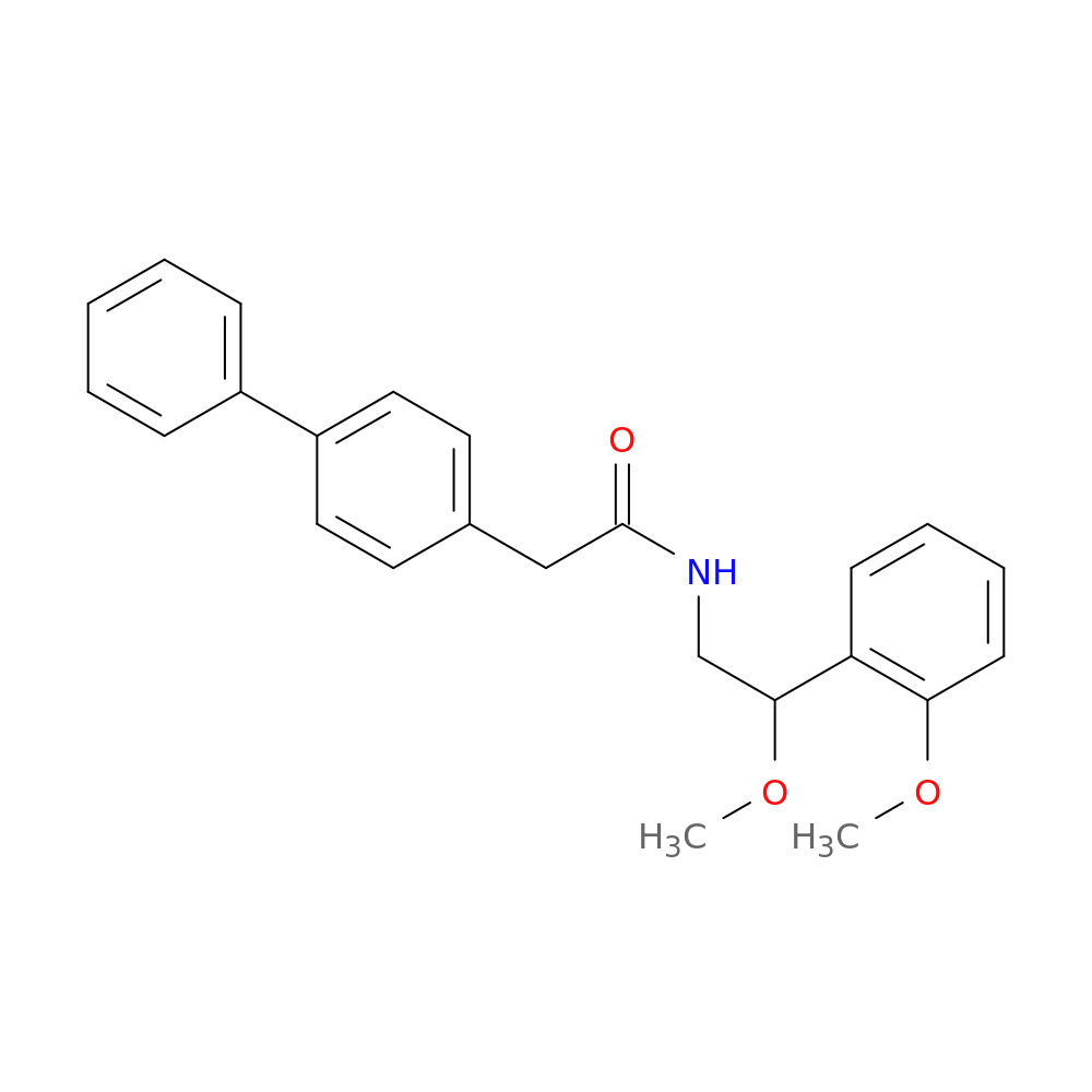 2-{[1,1'-biphenyl]-4-yl}-N-[2-methoxy-2-(2-methoxyphenyl)ethyl]acetamide