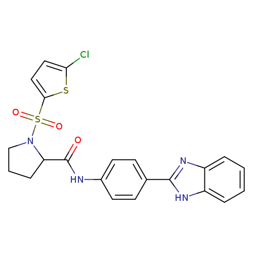 N-[4-(1H-1,3-benzodiazol-2-yl)phenyl]-1-[(5-chlorothiophen-2-yl)sulfonyl]pyrrolidine-2-carboxamide