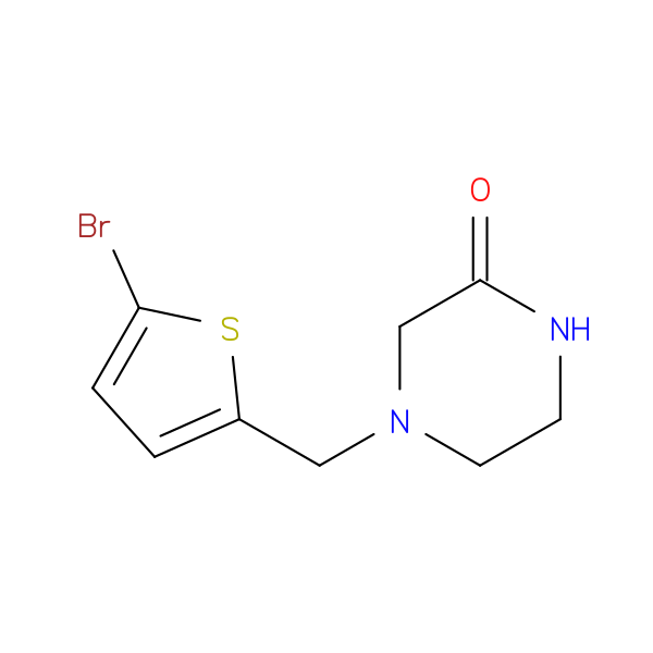 4-[(5-bromothiophen-2-yl)methyl]piperazin-2-one