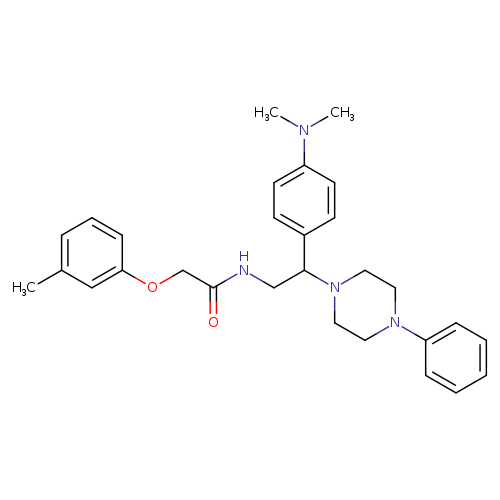 N-{2-[4-(dimethylamino)phenyl]-2-(4-phenylpiperazin-1-yl)ethyl}-2-(3-methylphenoxy)acetamide