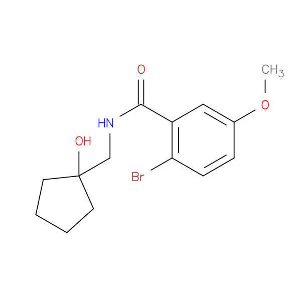 2-bromo-N-[(1-hydroxycyclopentyl)methyl]-5-methoxybenzamide