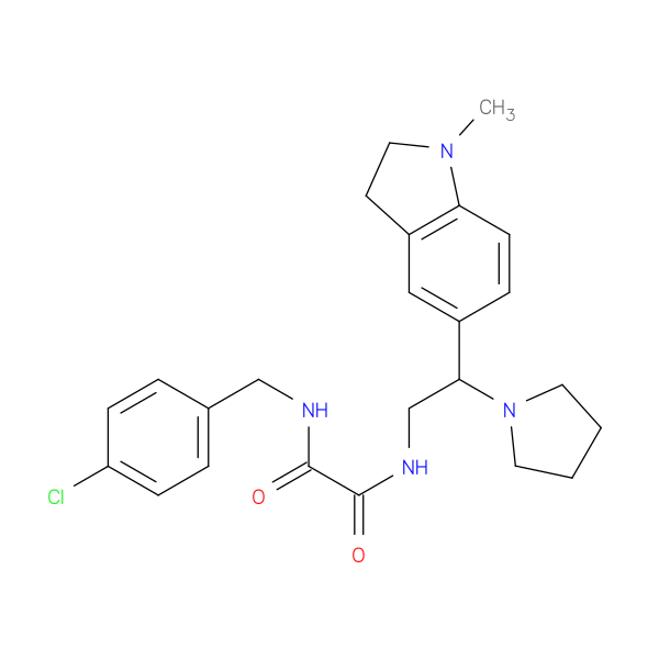 N'-[(4-chlorophenyl)methyl]-N-[2-(1-methyl-2,3-dihydro-1H-indol-5-yl)-2-(pyrrolidin-1-yl)ethyl]ethanediamide