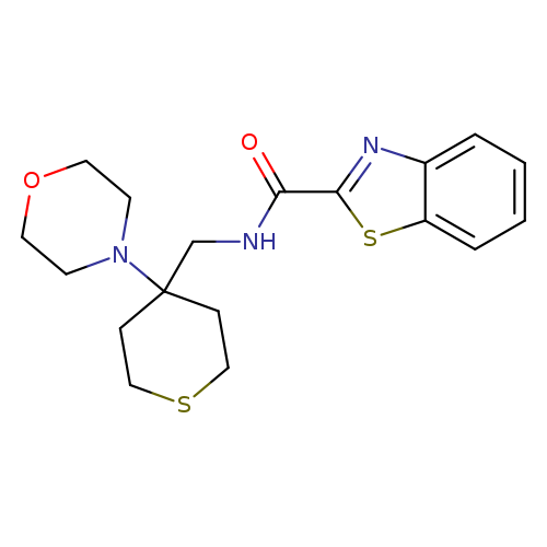 N-{[4-(morpholin-4-yl)thian-4-yl]methyl}-1,3-benzothiazole-2-carboxamide