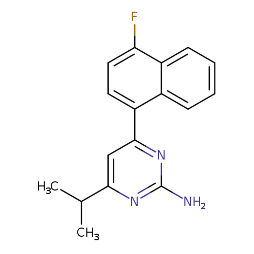 2-Pyrimidinamine, 4-(4-fluoro-1-naphthalenyl)-6-(1-methylethyl)-