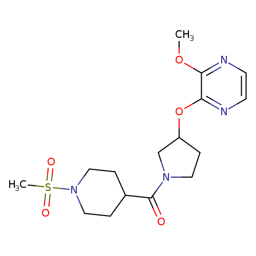 2-{[1-(1-methanesulfonylpiperidine-4-carbonyl)pyrrolidin-3-yl]oxy}-3-methoxypyrazine