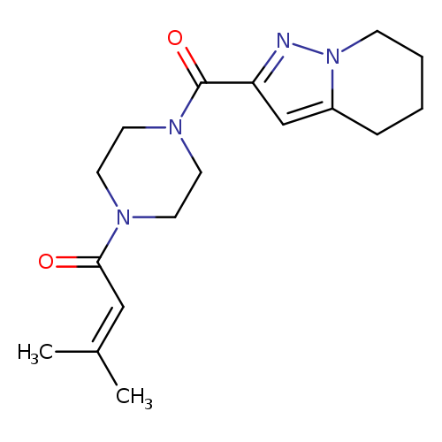 3-methyl-1-(4-{4H,5H,6H,7H-pyrazolo[1,5-a]pyridine-2-carbonyl}piperazin-1-yl)but-2-en-1-one