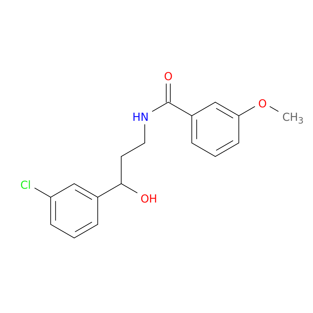 N-[3-(3-chlorophenyl)-3-hydroxypropyl]-3-methoxybenzamide