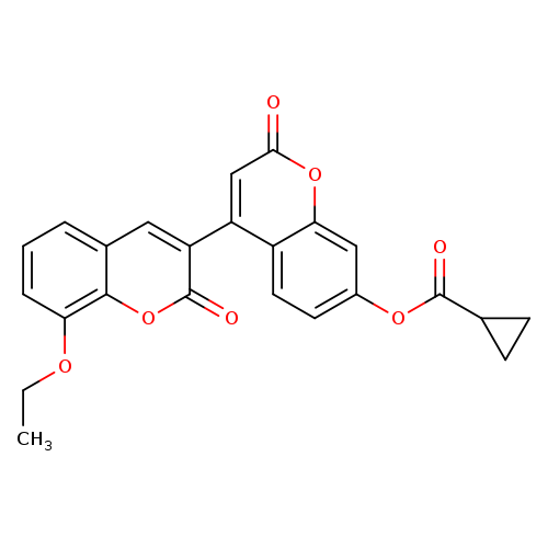 8-ethoxy-2,2'-dioxo-2H,2'H-[3,4'-bichromene]-7'-yl cyclopropanecarboxylate