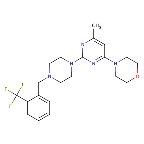 4-[6-methyl-2-(4-{[2-(trifluoromethyl)phenyl]methyl}piperazin-1-yl)pyrimidin-4-yl]morpholine