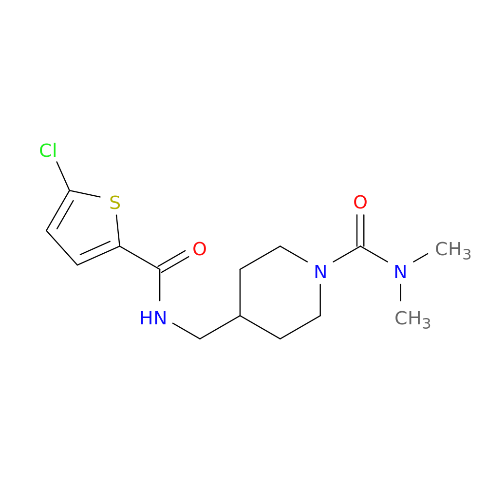 4-{[(5-chlorothiophen-2-yl)formamido]methyl}-N,N-dimethylpiperidine-1-carboxamide