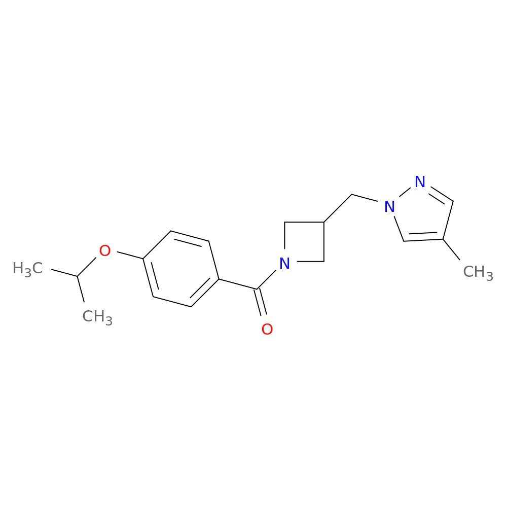 4-methyl-1-({1-[4-(propan-2-yloxy)benzoyl]azetidin-3-yl}methyl)-1H-pyrazole