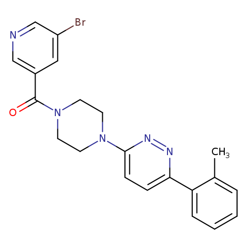 3-[4-(5-bromopyridine-3-carbonyl)piperazin-1-yl]-6-(2-methylphenyl)pyridazine