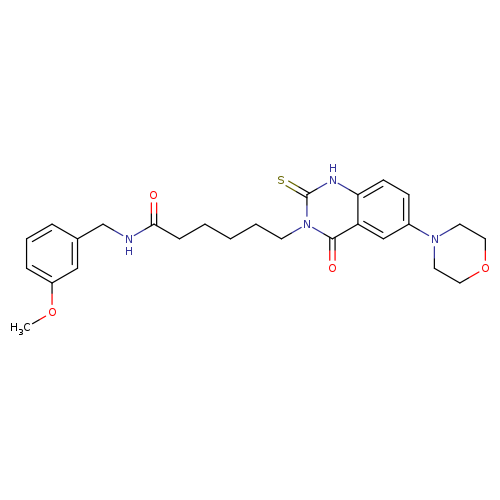 N-[(3-methoxyphenyl)methyl]-6-[6-(morpholin-4-yl)-4-oxo-2-sulfanylidene-1,2,3,4-tetrahydroquinazolin-3-yl]hexanamide