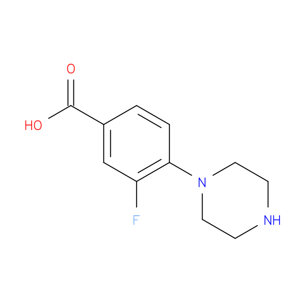 3-Fluoro-4-(1-piperazinyl)benzoic acid