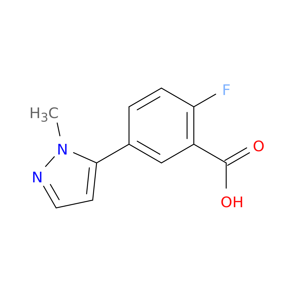 2-Fluoro-5-(1-methyl-1h-pyrazol-5-yl)benzoic acid