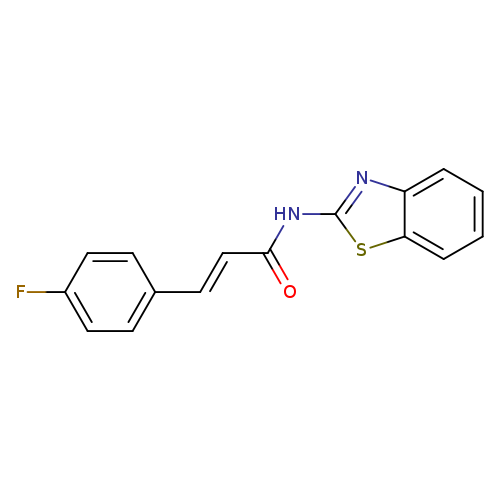 (2E)-N-(1,3-benzothiazol-2-yl)-3-(4-fluorophenyl)prop-2-enamide