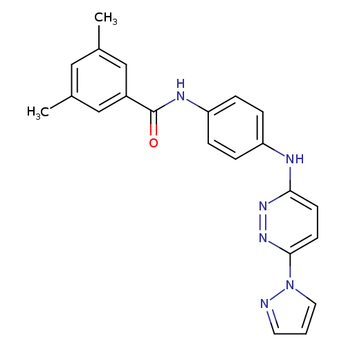 3,5-dimethyl-N-(4-{[6-(1H-pyrazol-1-yl)pyridazin-3-yl]amino}phenyl)benzamide